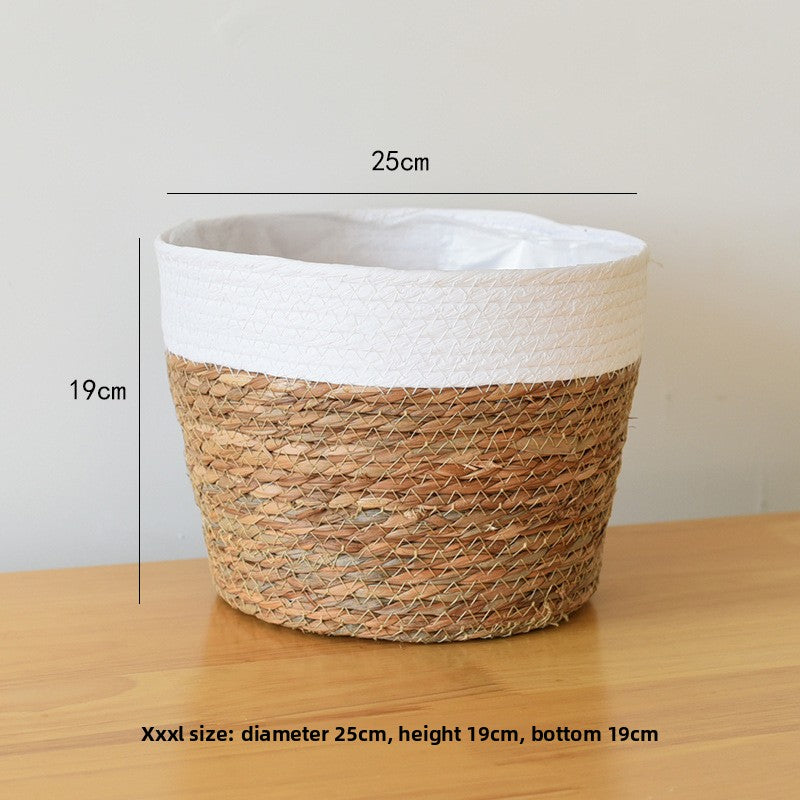 Straw Flower Pot