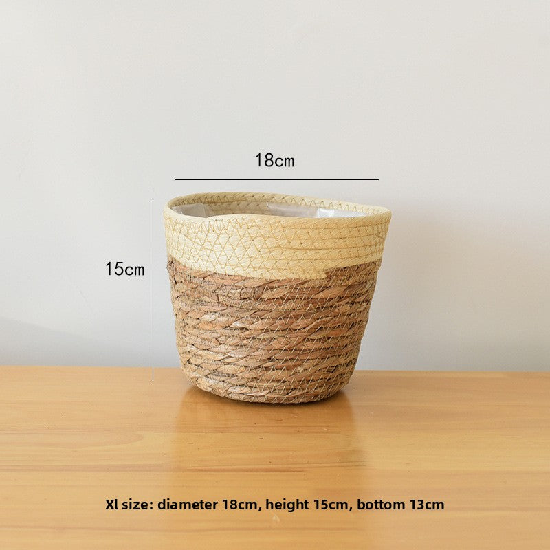 Straw Flower Pot