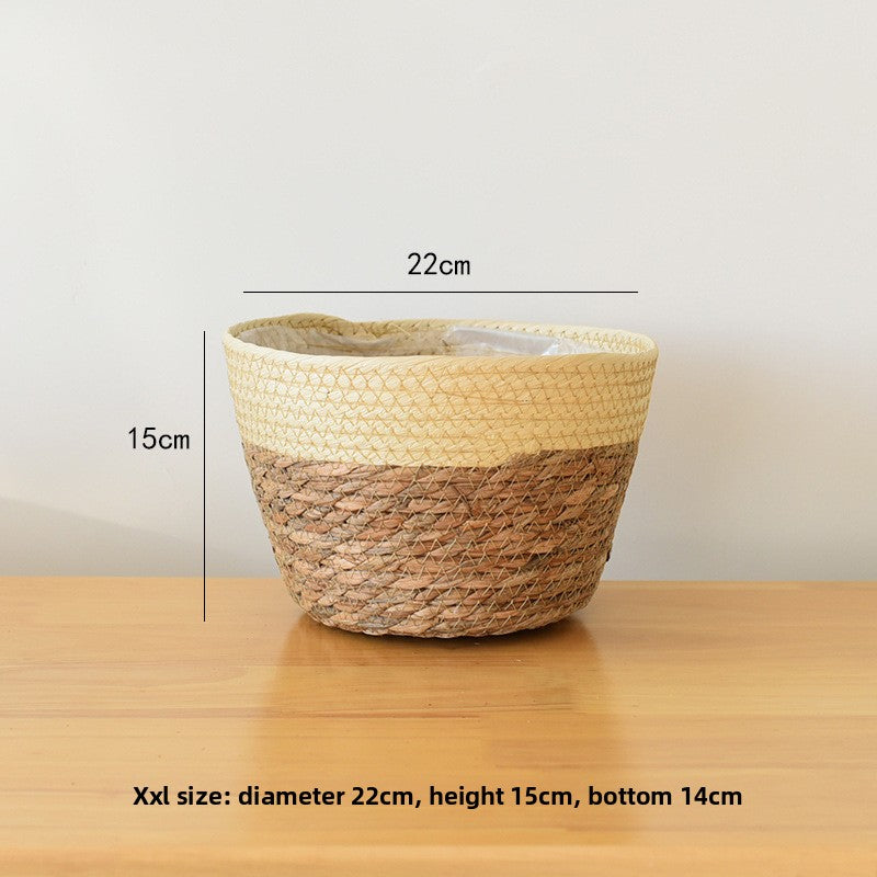 Straw Flower Pot