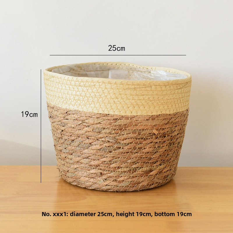 Straw Flower Pot