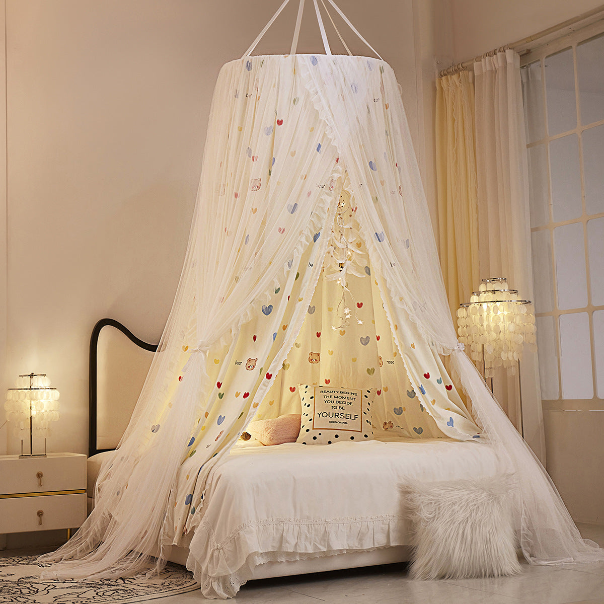 Bed Curtain Double Hanging Dome Mosquito Net