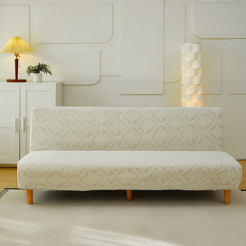 Solid Color Jacquard Velvet Sofa Bed Cover